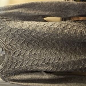 Gray Cable Knit Sweater